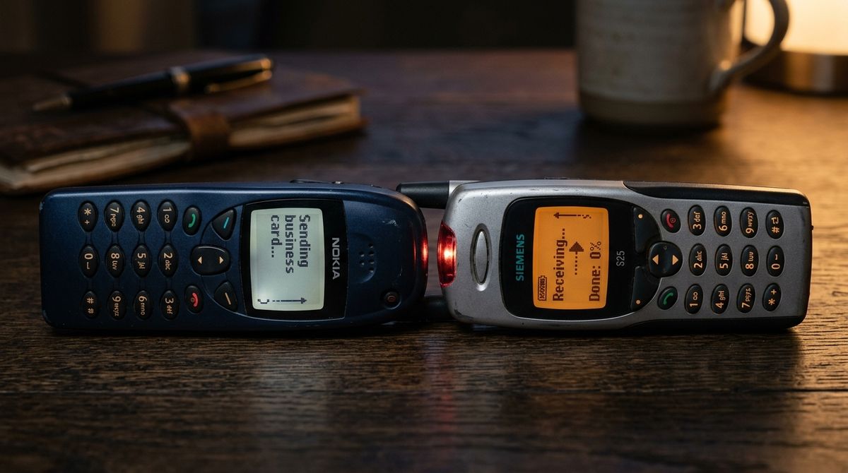 Infracrvena veza: poravnajte telefone i ne pomerajte ih